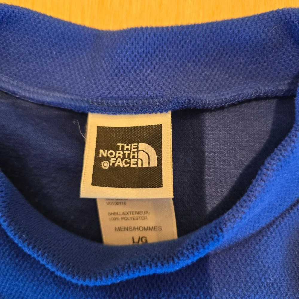 The North Face Mens Blue Fleece Pullover Long Sleeve Shirt Large‎ V0102116